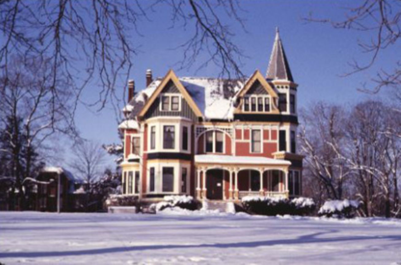 a wintry photo of Cherry's house